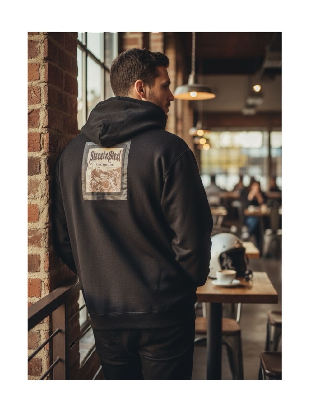 Street & Steel ☻  Anarchy Ride the Life Reversible Skull Bone Hoodie Jacket ☻ XL